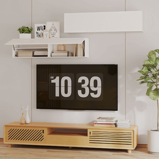 HomCom Ντουλάπι Μπάνιου 120x23x30cm Λευκό