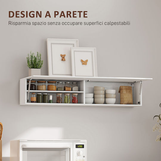 HomCom Ντουλάπι Μπάνιου 120x23x30cm Λευκό