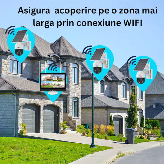 Taggo Система за наблюдение 4 Камери Безжични Камери IP 4MP с Монитор