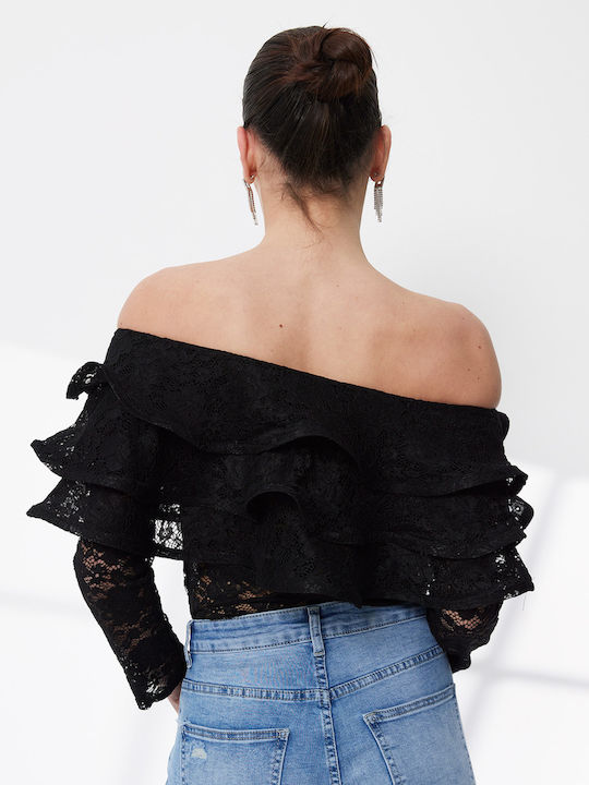 Women's Blouse Long Sleeve Black