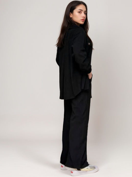 Women's Black Set with Pants with Elastic