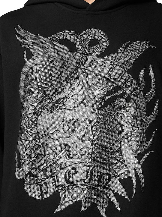 Tattoo Sweatshirt with Hood Black