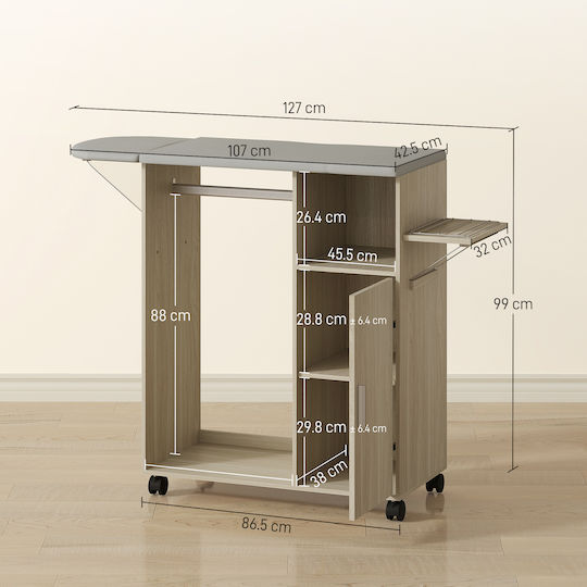 HomCom για Σίδερο Ατμού Σπαστή 127x42.5x99cm