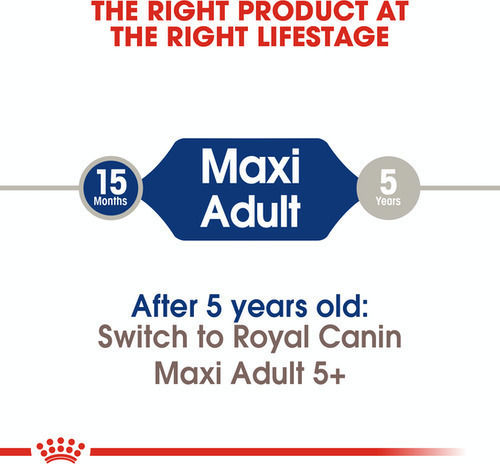 Royal Canin Maxi Adult 12kg Dry Food Gluten-Free for Adult Large Breed Dogs with Poultry and Rice