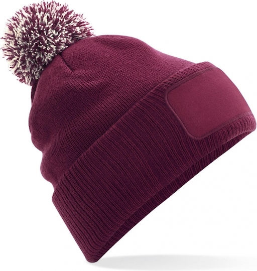 Hellfire Club, Stranger Things Beanie Unisex Beanie mit Rippstrick in Burgundisch Farbe