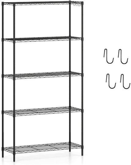 Metal Bookcase 182x35x91cm