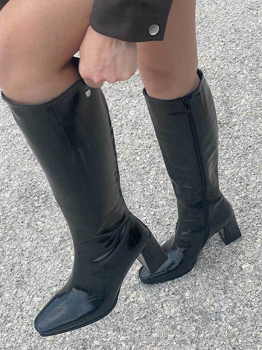 Medium Heel Women's Boots Black