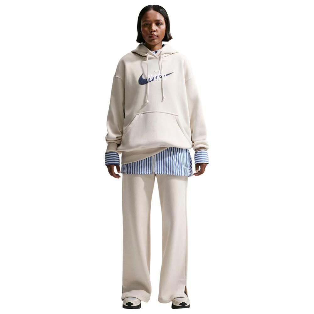 Nike Sportswear Phoenix Pantaloni de Trening Larg Fleece Ecru