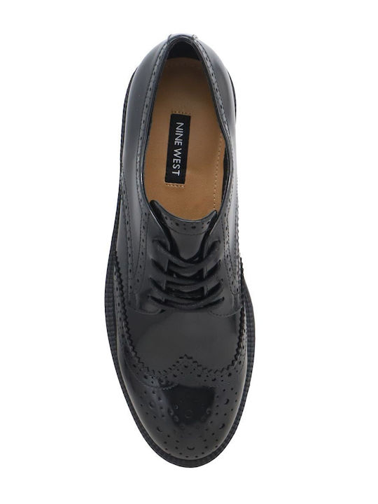 Studey3 Damen Oxfords aus Lackleder in Schwarz Farbe