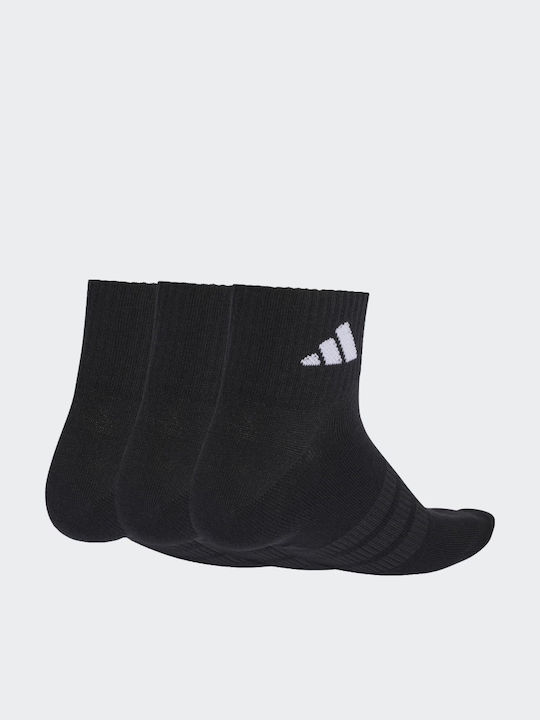 adidas Essentials Αθλητικές Κάλτσες Μαύρες 3 Ζεύγη