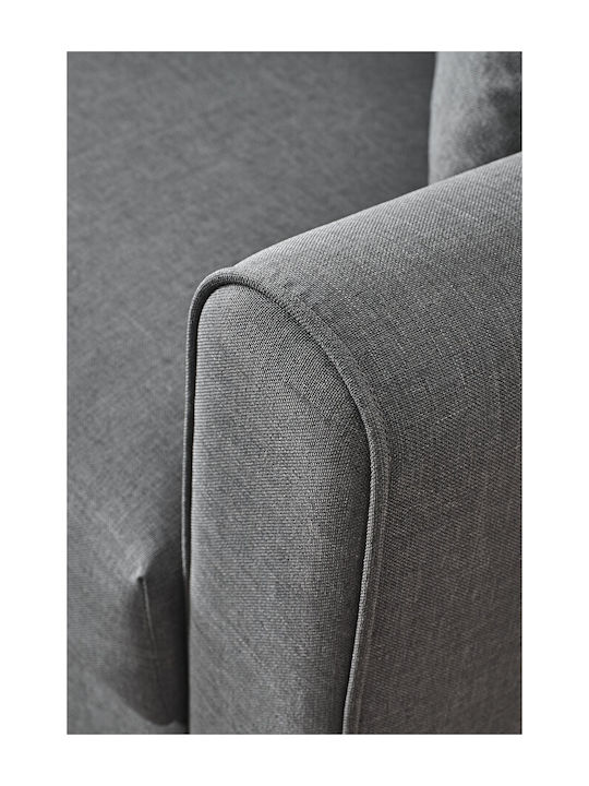 Sofa Set 3+1 Storage & High Comfort Dark Gray 214 X 87x46cm