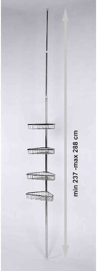 Inter Ceramic Ъглов Стенен Рафт за баня Пластмасен 22x30x6см