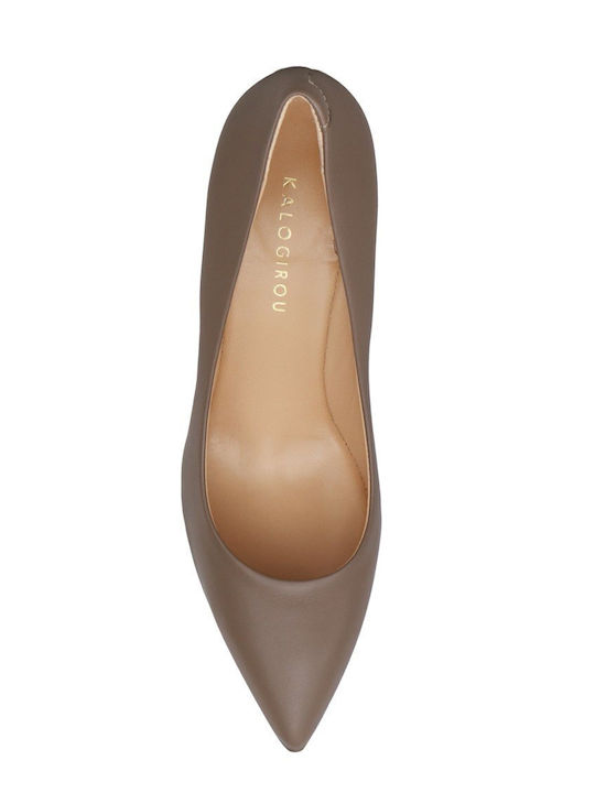 Lea Leather Heels with High Heel Topo