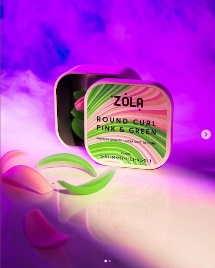 Zola Round Curl Pink & Green S S1 M M1 L L1 Xl Xl1