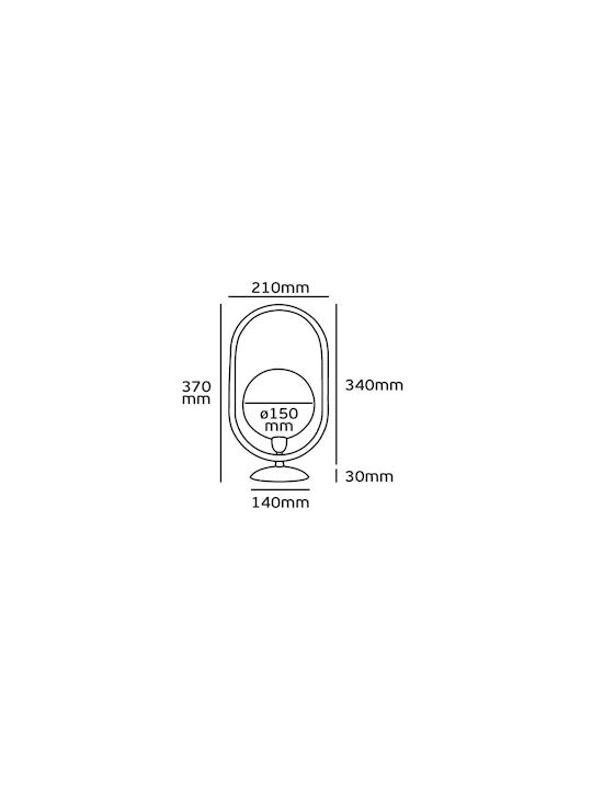 VK Lighting Διακοσμητικό Φωτιστικό G9 15x15εκ.
