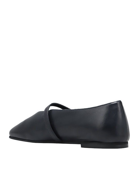 Leather Ballerinas Blue