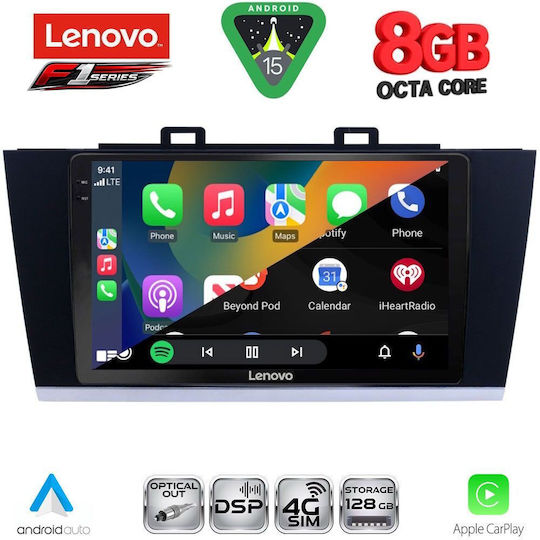 Lenovo Ηχοσύστημα Αυτοκινήτου για Subaru Legacy / Outback 2014-2019 (Bluetooth/USB/WiFi/GPS/Apple-Carplay/Android-Auto) με Οθόνη Αφής 9"