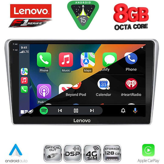 Lenovo Car Audio System for Toyota Avensis 2003-2009 (Bluetooth/USB/WiFi/GPS/Apple-Carplay/Android-Auto) with Touch Screen 9"