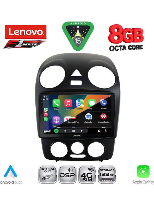 Lenovo Auto-Audiosystem für Volkswagen Käfer 2004-2011 (Bluetooth/USB/WiFi/GPS/Apple-Carplay/Android-Auto) mit Touchscreen 9"