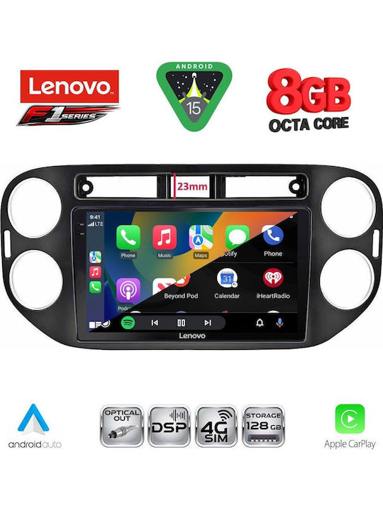 Lenovo Car Audio System for Volkswagen Tiguan 2011-2016 (Bluetooth/USB/WiFi/GPS/Apple-Carplay/Android-Auto) with Touch Screen 9"