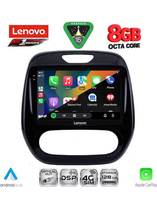 Lenovo Car Audio System for Renault Captur 2013-2019 (Bluetooth/USB/WiFi/GPS/Apple-Carplay/Android-Auto) with Touch Screen 9"