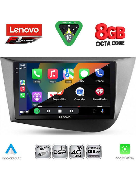Lenovo Car Audio System for Seat Leon 2005-2012 (Bluetooth/USB/WiFi/GPS/Apple-Carplay/Android-Auto) with Touch Screen 9"