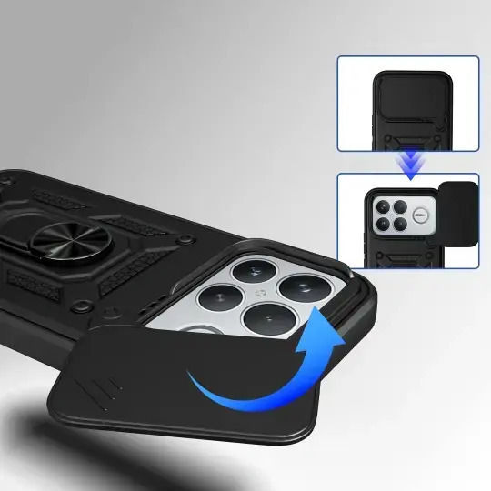Tech-Protect Camshield Back Cover Plastic / Silicone Black (Poco F8 Ultra)