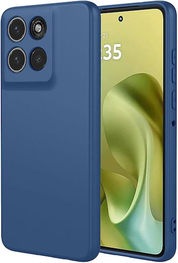 Matt Back Cover Σιλικόνης Μπλε (Moto G86)