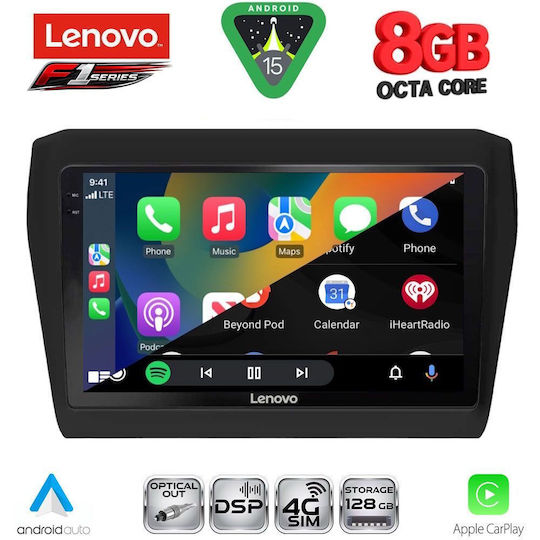 Lenovo Car Audio System for Suzuki Swift 2017 (Bluetooth/USB/WiFi/GPS/Apple-Carplay/Android-Auto) with Touch Screen 9"