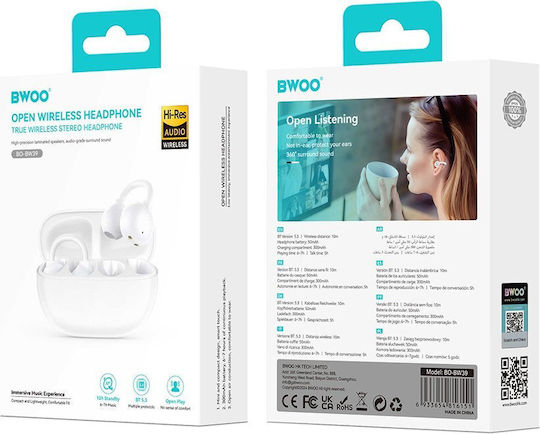 Borofone BW39 Earbud Bluetooth Handsfree Earphones with Charging Case White