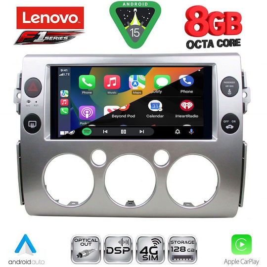 Lenovo Ηχοσύστημα Αυτοκινήτου για Toyota FJ 2007-2013 (Bluetooth/USB/WiFi/GPS/Apple-Carplay/Android-Auto) με Οθόνη Αφής 9"