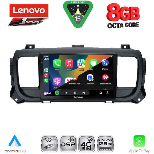 Lenovo Car Audio System for Toyota Proace 2017 with Touch Screen 9 inches Bluetooth USB Wi-Fi GPS Apple CarPlay Android Auto