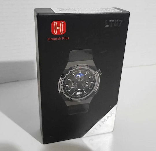 Microwear Gt3 Max 46mm Smartwatch with Heart Rate Monitor (Black)