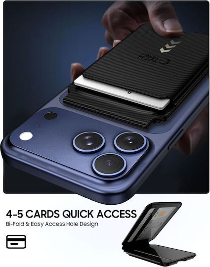 Tech-Protect MagSafe Θήκη Καρτών Magwallet Stand Carbon