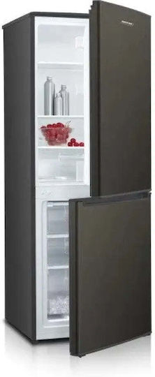 MPM Ψυγειοκαταψύκτης 207lt Υ150xΠ55xΒ58εκ. Γκρι MPM-215-KB-39/E