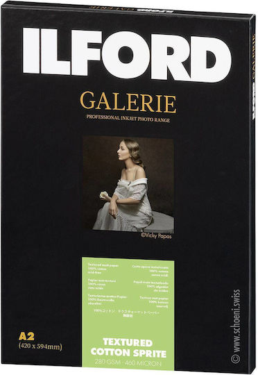 Hârtie Foto Ilford Galerie Textured Cotton Sprite 280g A2 25 Foi