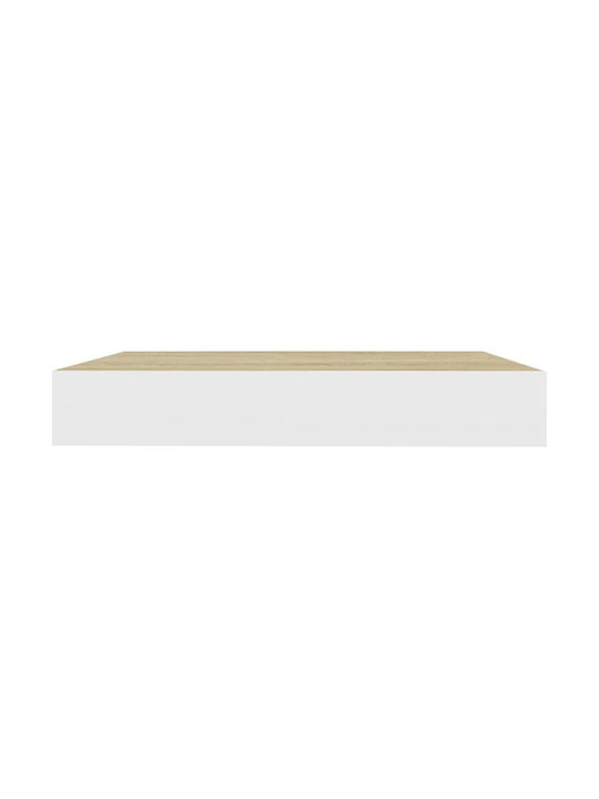 Wall Shelves White / Oak (2 Pieces) 23x23.5x3.8 cm