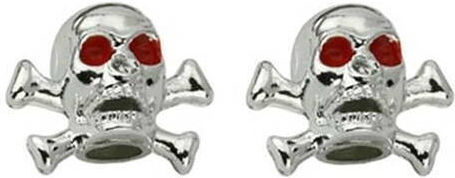 Pegas Valve Cap Skull & Bones Nmx 2pcs Chrome