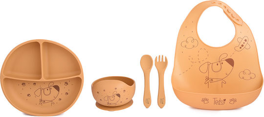 Amek Toys Silicone Yellow Feeding Set 5 Pieces