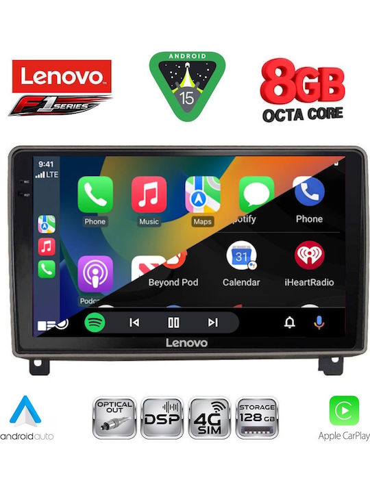 Lenovo Car Audio System for Peugeot 407 2004-2011 (Bluetooth/USB/WiFi/GPS/Apple-Carplay/Android-Auto) with Touch Screen 9"