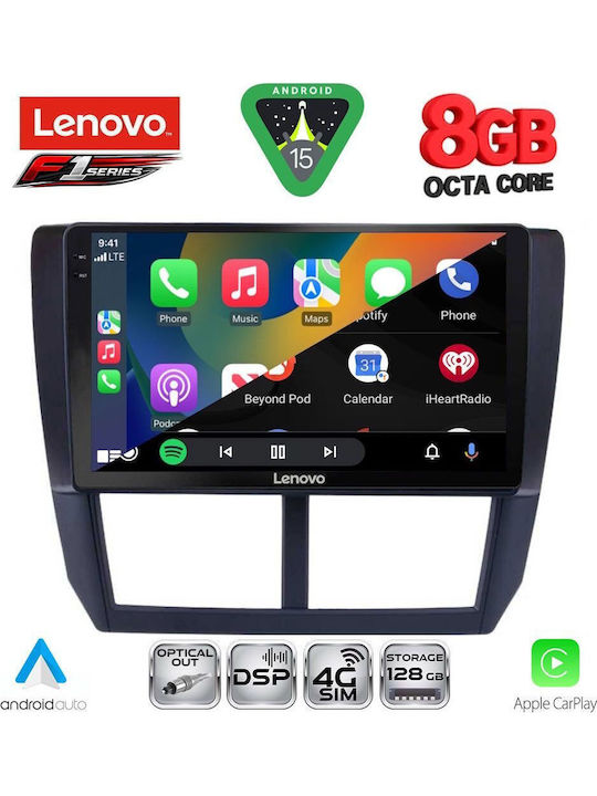 Lenovo Car Audio System for Subaru Forester / Impreza 2008-2013 (Bluetooth/USB/WiFi/GPS/Apple-Carplay/Android-Auto) with Touch Screen 9"