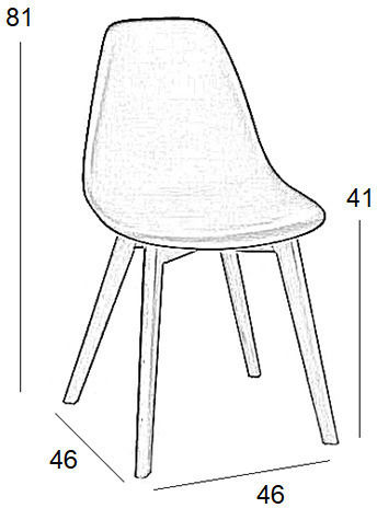 Καρέκλα Τραπεζαρίας Loft Plus 46x46x41εκ.