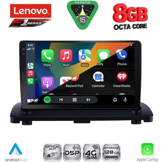 Lenovo Car Audio System for Volvo XC 90 2002-2014 (Bluetooth/USB/WiFi/GPS/Apple-Carplay/Android-Auto) with Touch Screen 9"