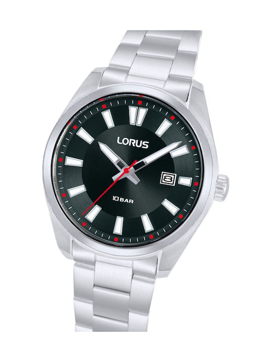 Lorus Sports Ανδρικό Ρολόι Μπαταρίας με Ασημί Μεταλλικό Μπρασελέ