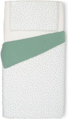 Foppapedretti Baby Bettbezug Set mit Kissenbezug Grün 100x100cm.