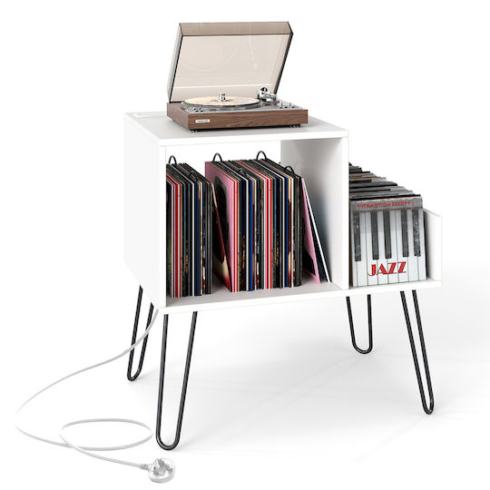 Costway Έπιπλο Hi-Fi Λευκό 45x67x66cm