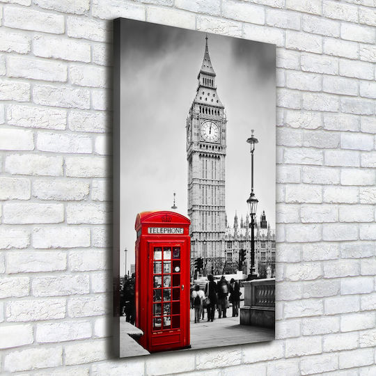 Wandbild Segeltuch Dauerhafte Dekoration Big Ben London 50x100 cm