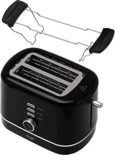 Adler Toaster 2 Schlitze 850W Schwarz