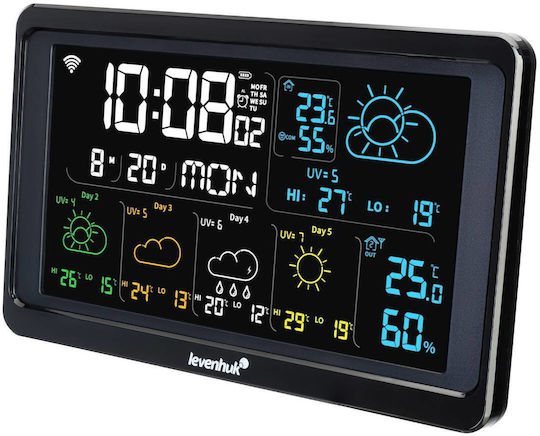 Levenhuk Wezzer Plus LP80 78898 Drahtlos Wetterstation Digital Tischplatte Schwarz Levenhuk Wezzer Plus LP80 78898 Drahtlos Wetterstation Digital Tischplatte Schwarz