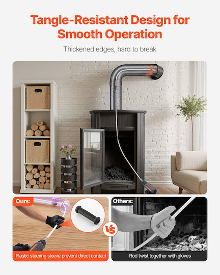 Vevor Metallic Chimney Cleaning Brush Square